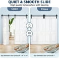 thumbnail image 4 of 52" Bi-Folding Sliding Barn Door Hardware Track Kit for 4 Closet Door, Heavy Duty Bi Fold Barn Door Hardware Fit Four 12” Bi-Folding Doors, Side Mounted Roller, Smoothly Quietly Easy Install, No Door, 4 of 9