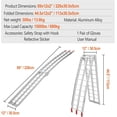 thumbnail image 2 of 1500 Lbs 89 In Folding Aluminum Loading Ramps 2-Pack Bi-Fold Trailer Ramps with Safety Straps and Reflective Tape, 2 of 7