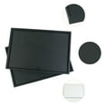 thumbnail image 3 of Unique Bargains Set of 2 PU Leather Jewelry Boxes Organizer Trays with Removable Dividers Black Flat Tray, 3 of 6