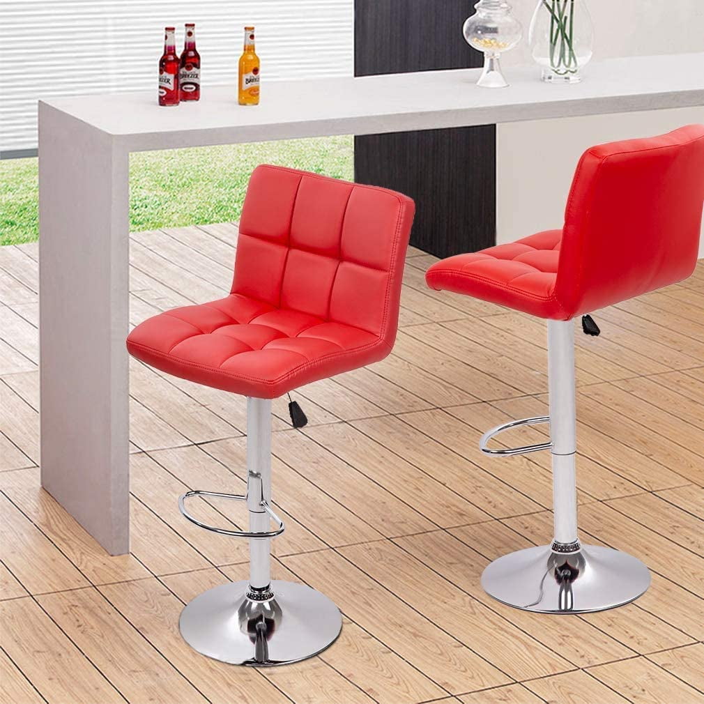 Bestoffice Counter Height Bar Stools Set Of 2 Pu Leather Swivel Barstools For Kitchen Stool Height Adjustable Counter Stool Barstools Dining Chair Wit
