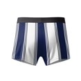 thumbnail image 3 of Mens Underwear Ice Silk Striped Boxer Briefs Breathable Quick Dry Stretch Colorblock Boxers for Men Soft Elastic Waistband Trunks Shorts Navy L, 3 of 3