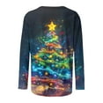 thumbnail image 5 of Craaazy Christmas Shirts for Women Long Sleeve Crew Neck Blouse Colorful Xmas Print Womens Tops Gifts for Women, 5 of 9