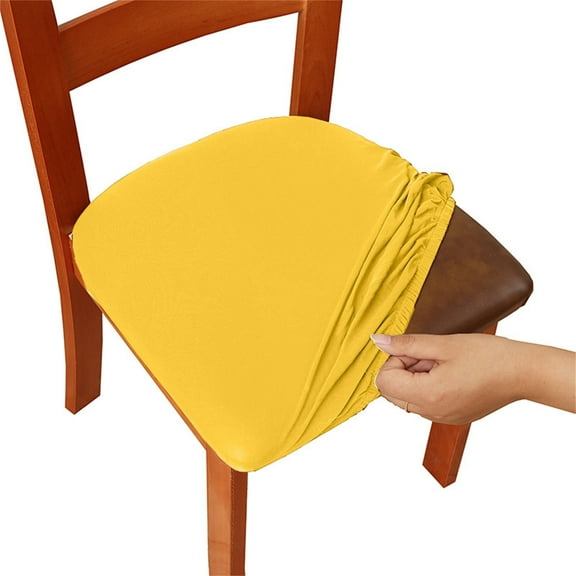 Opehuo 4PCS Stretchy Dining Chair Seat Cushion Covers,Removable and Washable Protective Covers,Stretch Dining Chairs Non-Slip Elastic Seat Covers for Kitchen,Dining Room,Office,L