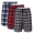 3P/02, variant on Men's 3-Pack Woven Pajama Shorts 100% Cotton Plaid Sleep Lounge Shorts with Button Fly L