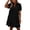 Black, variant on HOMBOM Dress V Neck Short Sleeve Graduation Graduation for Women Versatile Workwear