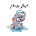 thumbnail image 1 of LUVCLS pieza 20*30cm Nette Cartoon Elefanten Wc Aufkleber Erkenntnis Baby Übung, 1 of 1