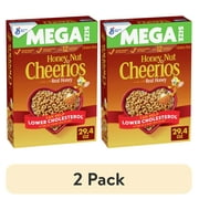 (2 pack) Honey Nut Cheerios Heart Healthy Gluten Free Breakfast Cereal, Giant Size, 29.4 oz