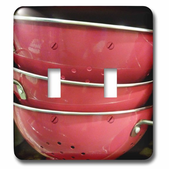 3dRose, Kitchen Red, double toggle switch