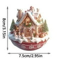 thumbnail image 3 of Acrylic Christmas Hanging Decoration with Winter Cabin Scene and Lanyard for Tree or Home, 3 of 3