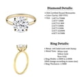 thumbnail image 5 of Cora Jewellery 4.0CT Round Moissanite Enagagement Ring, 14K Yellow Gold, 5 of 7