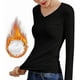 thumbnail image 1 of Ropa interior térmica de manga larga para mujer, camiseta con forro polar suave y micropolar, capa base cálida de invierno, 1 of 5