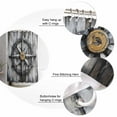 thumbnail image 3 of Compass Shower Curtain, 60" x 72", Nautical Wood Grain Waterproof Bathroom Curtain Washable Shower Curtain Set with 12 Hooks, 3 of 6