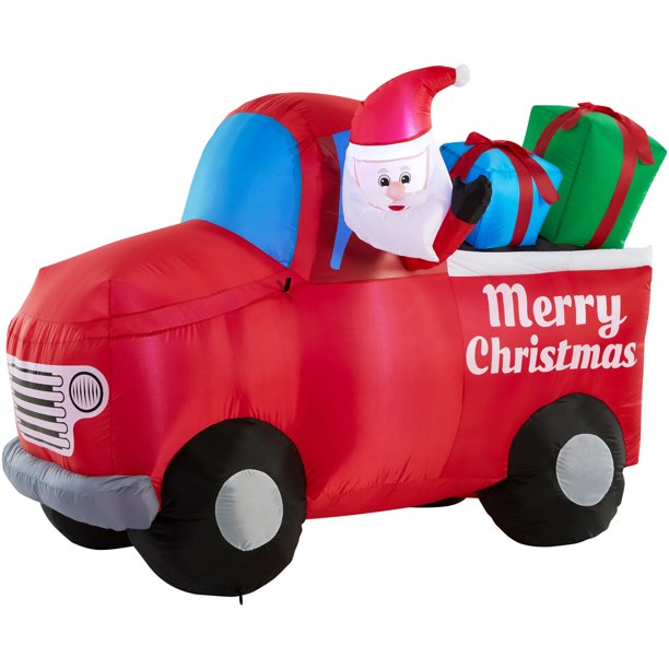 Holiday Time Airflowz™ 5.5 ft. Inflatable Santa in Red Truck Quick