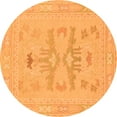 thumbnail image 1 of Ahgly Company Indoor Round Abstract Orange Modern Area Rugs, 6' Round, 1 of 4