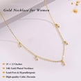 thumbnail image 6 of Turandoss 14K Gold Plated Cubic Zirconia Necklace for Women 14K Gold Plated Non Tarnish Cute Choker Necklaces Cubic Zirconia Station Necklaces Wedding Prom Bridesmaids Gifts Necklace for Women Her, 6 of 7