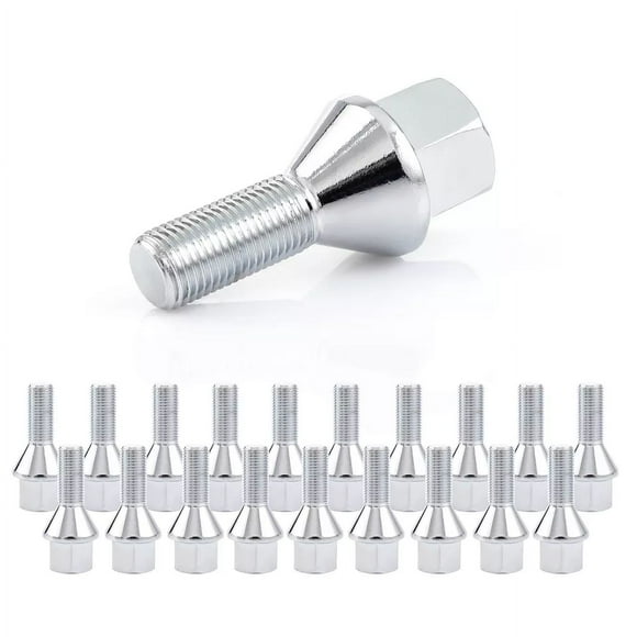 Exceeds Oem Quality Wheel Lug Bolt, Cold Forged Lug Nut Bolts 19Mm Hex Size, High Quality Chrome Finish for Jeep Cherokee Compass Dodge Chrysler