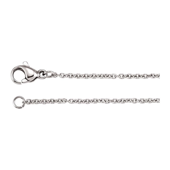 Stainless Steel Necklace - 20 Inch 1.5mm Anchor Link Chain With Lobster Clasp