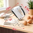 thumbnail image 3 of 7 Speed Electric Hand Mixer, Portable Kitchen Mixer Food Beater with Stainless Steel Beaters & Dough Hooks for Baking Cakes, Eggs, Cream, 3 of 8