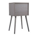 thumbnail image 3 of DUOSONG Set Of 2 Bedside Table With Two Drawer Storage Design For Living Room Sofa - Gray Grey Particle Board Furniture Bedroom Furniture Nightstands, 3 of 11