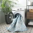 thumbnail image 4 of SAFAVIEH Orlando Jilliean Medallion Machine Washable Area Rug, Blue/Gold, 4'9" x 6'6", 4 of 12