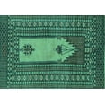 thumbnail image 1 of Ahgly Company Indoor Rectangle Abstract Turquoise Blue Modern Area Rugs, 2' x 4', 1 of 4