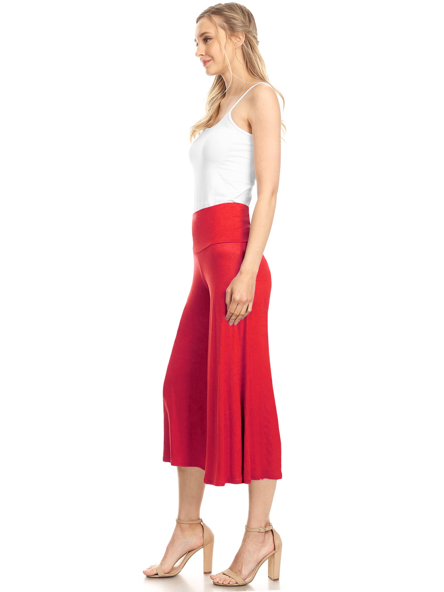 Johnny Culottes Pants Made by L Knit Women\'s RED