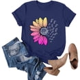 thumbnail image 6 of Women's Workout Tee - Athletic Plus Size Top - Short Sleeve Cotton - Trendy 2025 Design | Baberdicy | Womens Fashion Workout T Shirts Athletic Plus Size Tops Summer Trendy (Dark blue | 3XL), 6 of 9