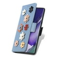 thumbnail image 3 of Nalacover Wallet Case For Samsung Galaxy S22 Plus,360 Protection Stylish 3D Flowers PU Leather and Soft TPU Shockproof Flip Card Slots Holder Cover with Detachable Wrist Strap.Blue, 3 of 10