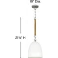 thumbnail image 2 of Hinkley 3364AN Nash Collection One Light Pendant, Antique Nickel w/Ceramic Shade, 2 of 2