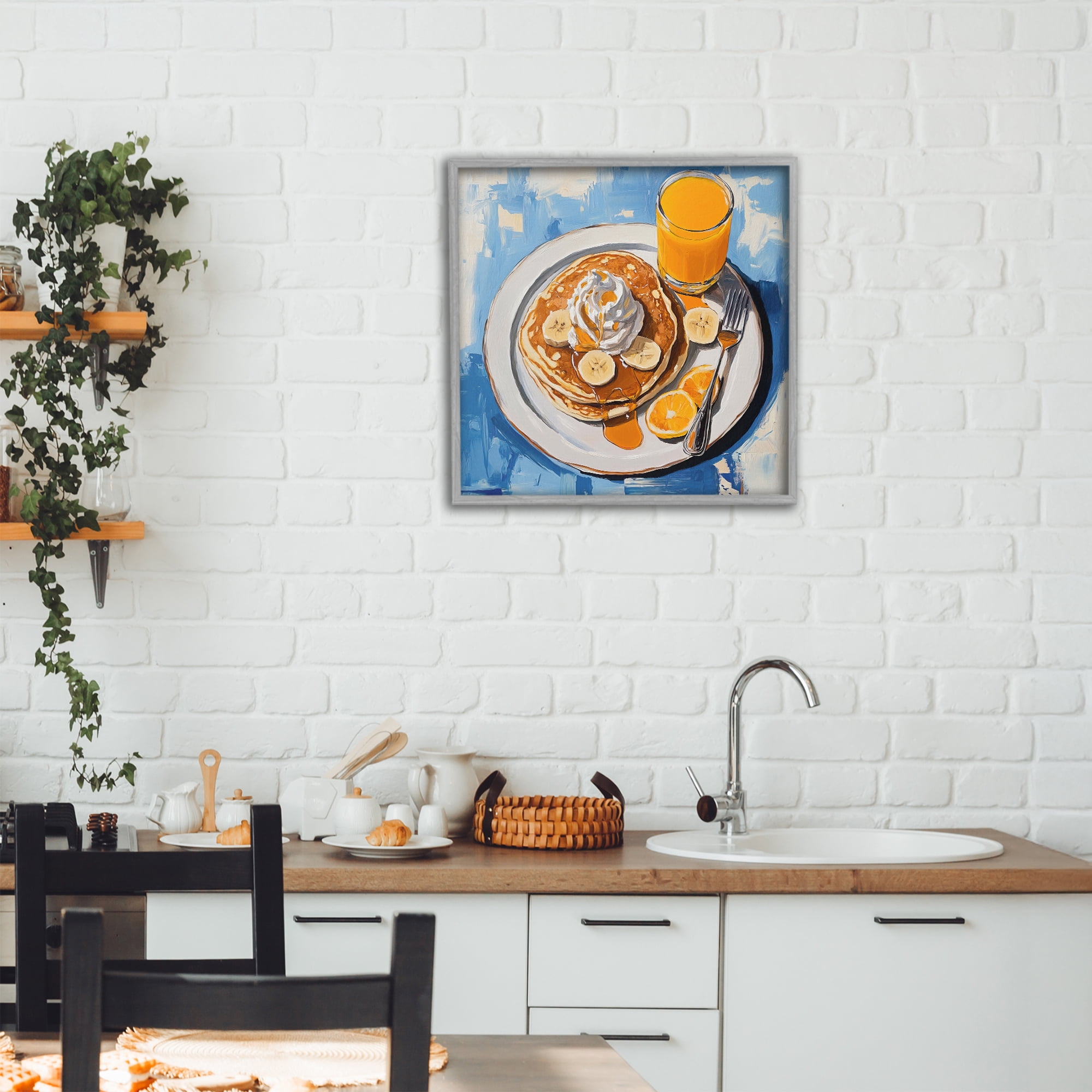 Stupell Industries Banana Bliss Sunshine Gray Framed Giclee Art, design by Tina LeCour