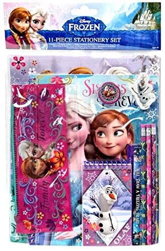 Disney Frozen Elsa Anna 4 Pieces Stationary Set Back to School Supplies for Kids 