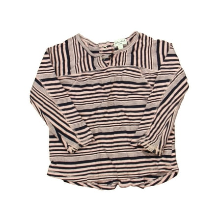 

Pre-owned Splendid Girls Pink | Navy Long Sleeve T-Shirt size: 12-18 Months