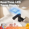 thumbnail image 2 of Sunrinx Matte Black Smart LED Bathroom Faucet with Digital Temperature Display, Pull Down Sprayer for Bathroom Sink, Modern Bathroom Sink Faucet for RV and Home, 2 of 8