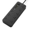 thumbnail image 2 of Tira de poder de 12 en 1 con protección contra sobretensiones y interruptor de control de un toque - 8 tomas de corriente alterna espaciosas con 4 puertos USB (incluyendo 1 Tipo-C), 2 of 9
