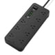 thumbnail image 2 of Tira de poder de 12 en 1 con protección contra sobretensiones y interruptor de control de un toque - 8 tomas de corriente alterna espaciosas con 4 puertos USB (incluyendo 1 Tipo-C), 2 of 9