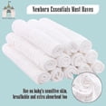 thumbnail image 5 of 2026 12 Pack Muslin Burp Cloths For Baby - Ultra-soft Cotton Baby Washcloths - Large 20' By 10' Su, 5 of 5