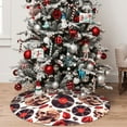 thumbnail image 4 of KLL 36" Christmas Tree Skirt record lips Skull Xmas Tree Skirts Mat for New Year Xmas Holiday Party Indoor Outdoor Home Decoration, 4 of 5