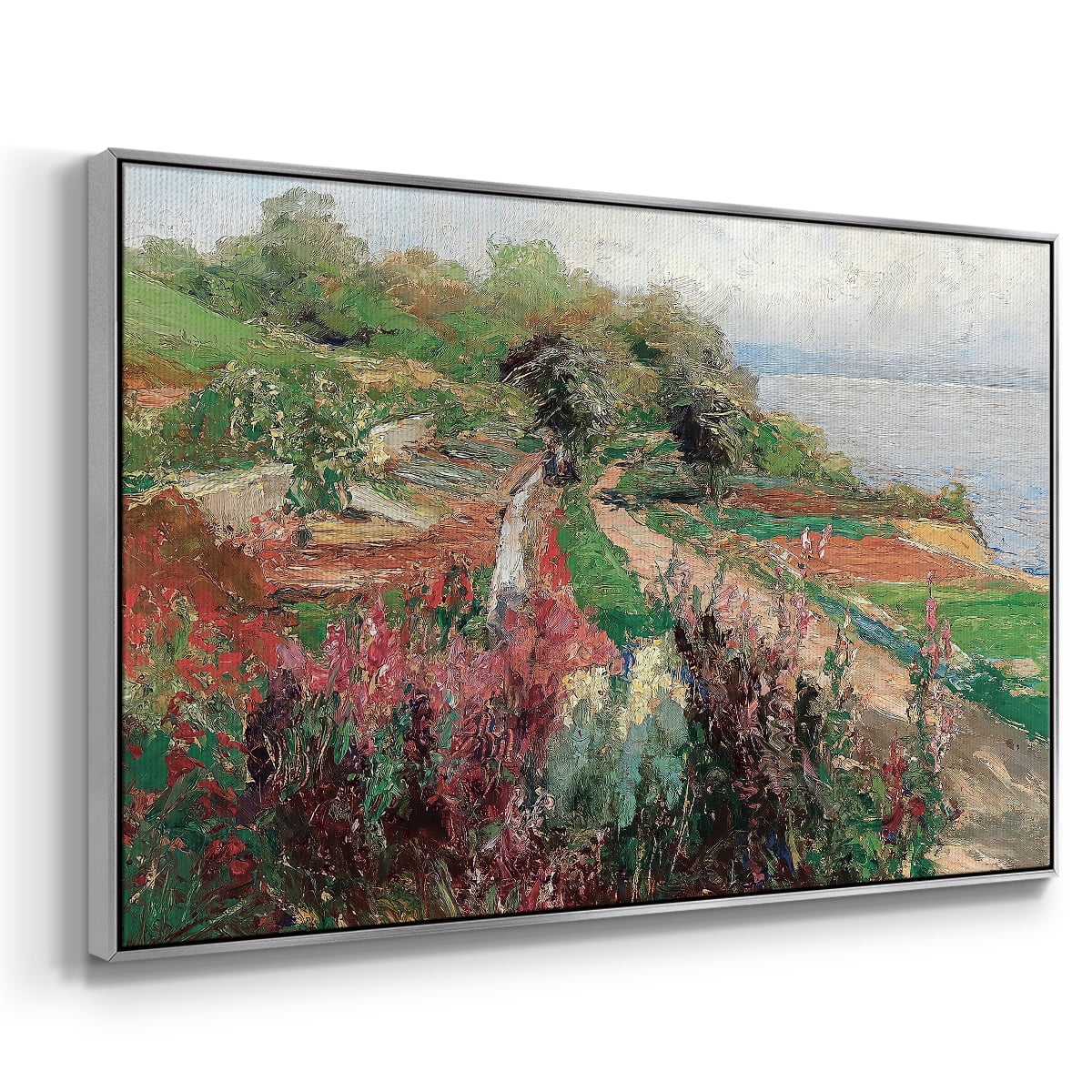 Vintage Landscape-CCXXXIX By Wexford Home Framed in Silver Wood Gallery Wrapped Canvas 17 in. x 25 in.