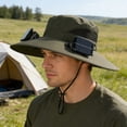 thumbnail image 2 of Sulaicai Hat with Fans Solar Power, Wide Brim Sun Hat for Men Women, Summer Essentials for Outdoor Fishing Camping Hiking Beach, 2 of 7