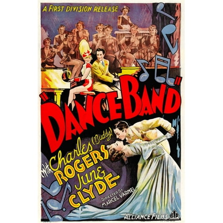 Dance Band Top And Bottom From Left June Clyde Charles Buddy Rogers 1935 Movie Poster Masterprint