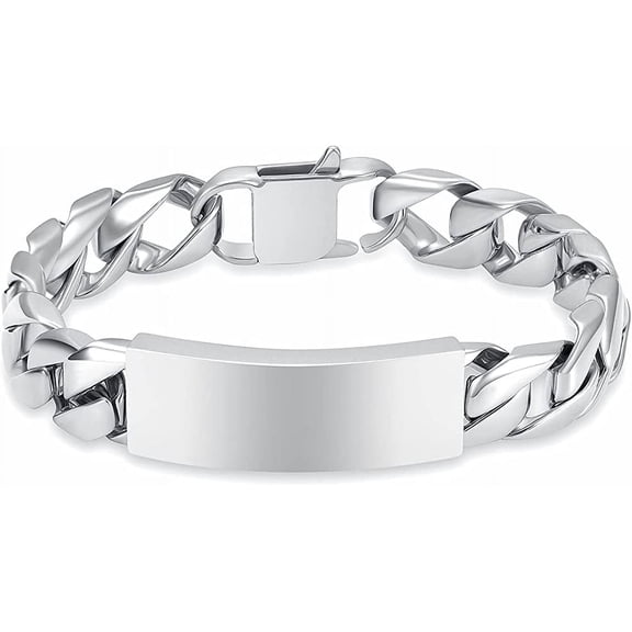 Cuban Link Urn Bracelet Stainless Steel Cremation Jewelry Urn Bracelet for Ashes Keepsake Ash Holder - 20-24 CM