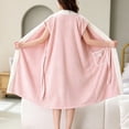thumbnail image 4 of Women's Sleeveless Terry Wrap Towel Bathrobe Bow Pocket for Summer Drying Balcony Lounging Pink Free Size, 4 of 5