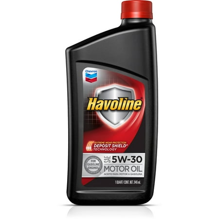 (4 Pack) Havoline with Deposit Shield 5W-30 Conventional Motor Oil, 1
