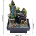 thumbnail image 2 of Tabletop Fountain, Desktop Fountain Waterfall with Rockery,  Meditation Indoor Waterfall Feature with LED Lights, Bedroom Desk Décoration Atomizing Humidifier Fountain for Indoor Home Office, 2 of 9
