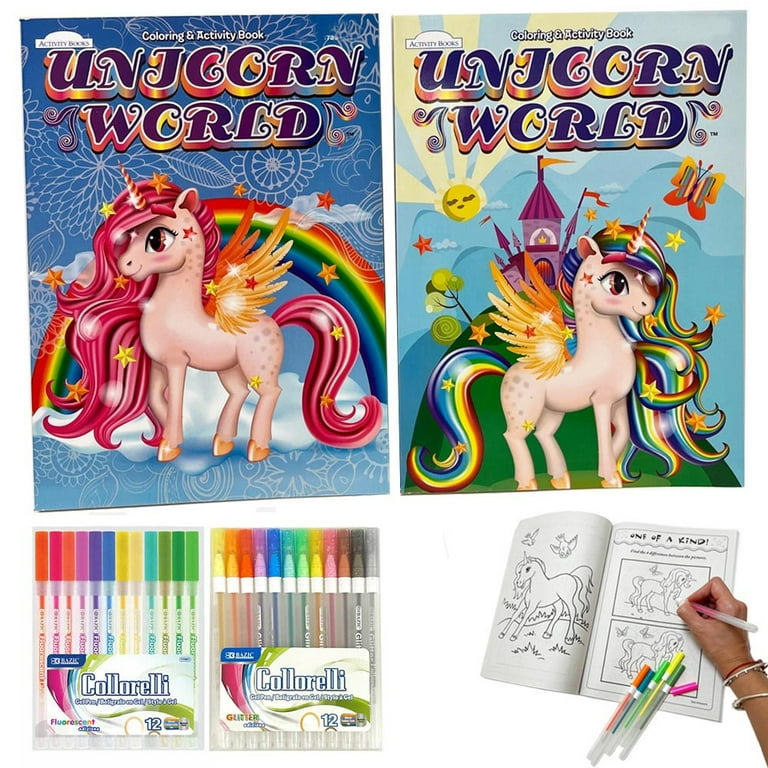 Unicorn Coloring Pads Kit for Girls, Unicorn Coloring Book with 30 Coloring  Pages 10 Rainbow Scratch Papers 16 Colored Pencils for Drawing Painting