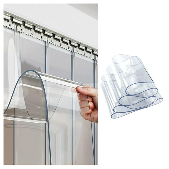 PVC strip curtains for cold storage, transparent slatted curtain, waterproof door curtain for factory warehouses - garages