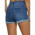 thumbnail image 2 of Womens WAX Button Up Denim Shorts, 2 of 2