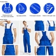 thumbnail image 4 of TOPTIE Men's Blue Bib Overall Mid-weight Coverall Big and Tall with Tool Pockets, Workwear Apparel, 4 of 8