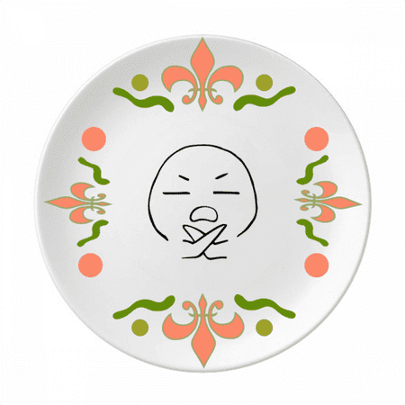 

Heartless Refusal No Face Cartoon Flower Ceramics Plate Tableware Dinner Dish
