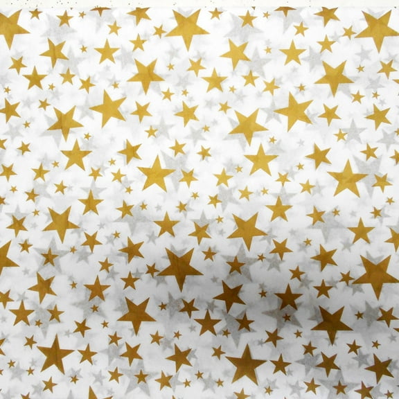 Gold Stars Patterned Tissue Paper - 20" x 30" Sheets - 20 Sheets